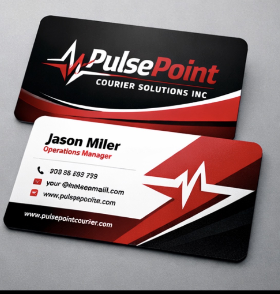 PulsePoint Courier Solutions — Business Card System